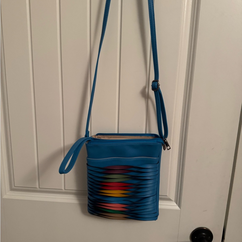Blue Multicolor Crossbody Bag